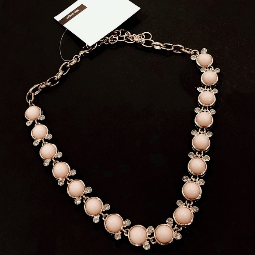 Nordstrom NWT 98 Lee by Lee Angel Capri Crystal Necklace NWT 98 PINK - Picture 4 of 8